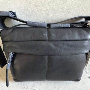 NWT AllSaints Colette black leather Crossbody